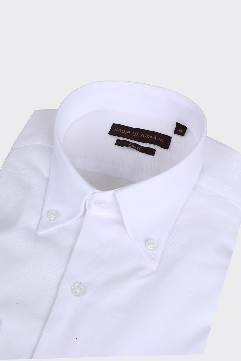 Yaka Düğmeli Erkek Gömlek-KAX4665S