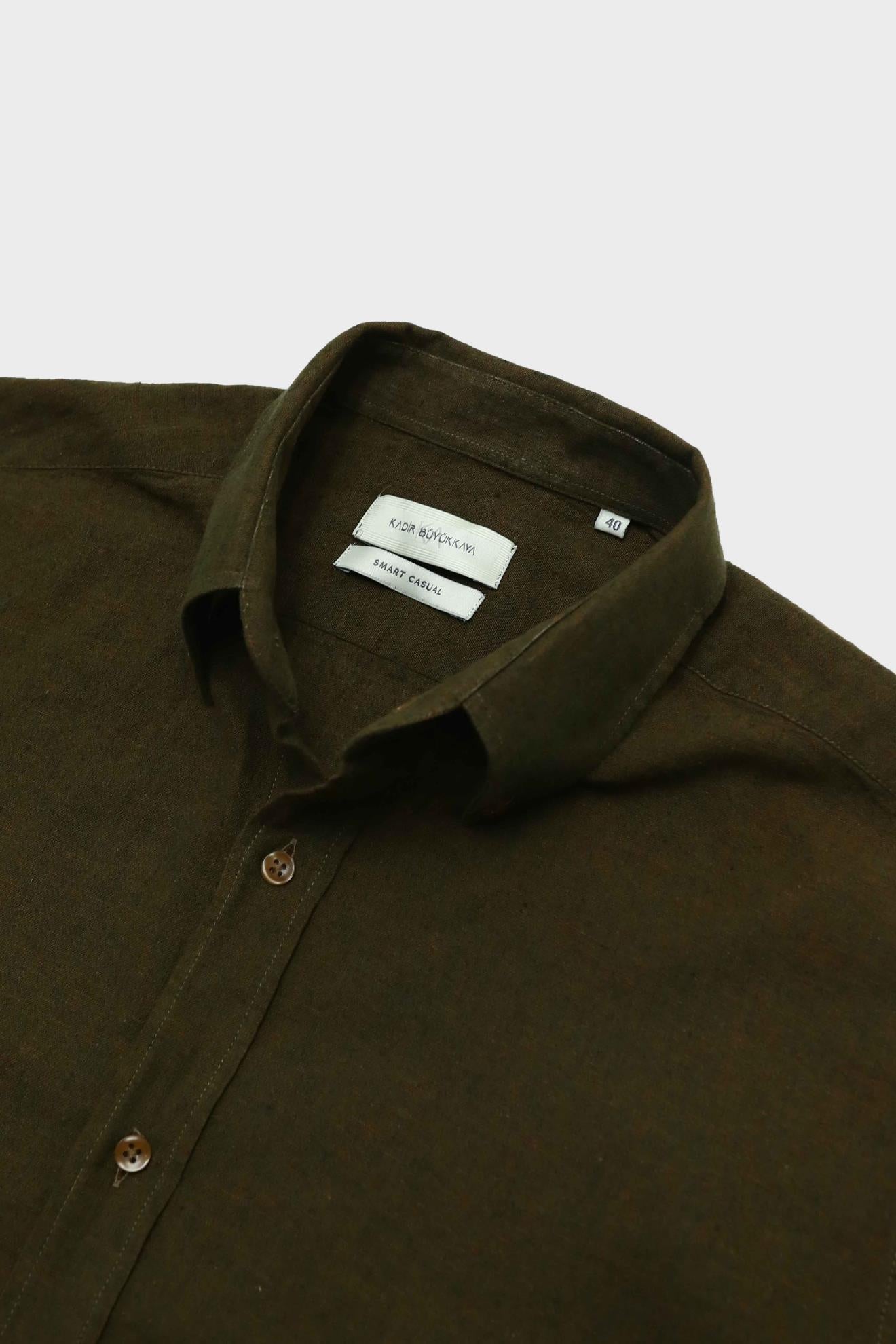 Yaka Düğmeli Erkek Gömlek-KAX4669S