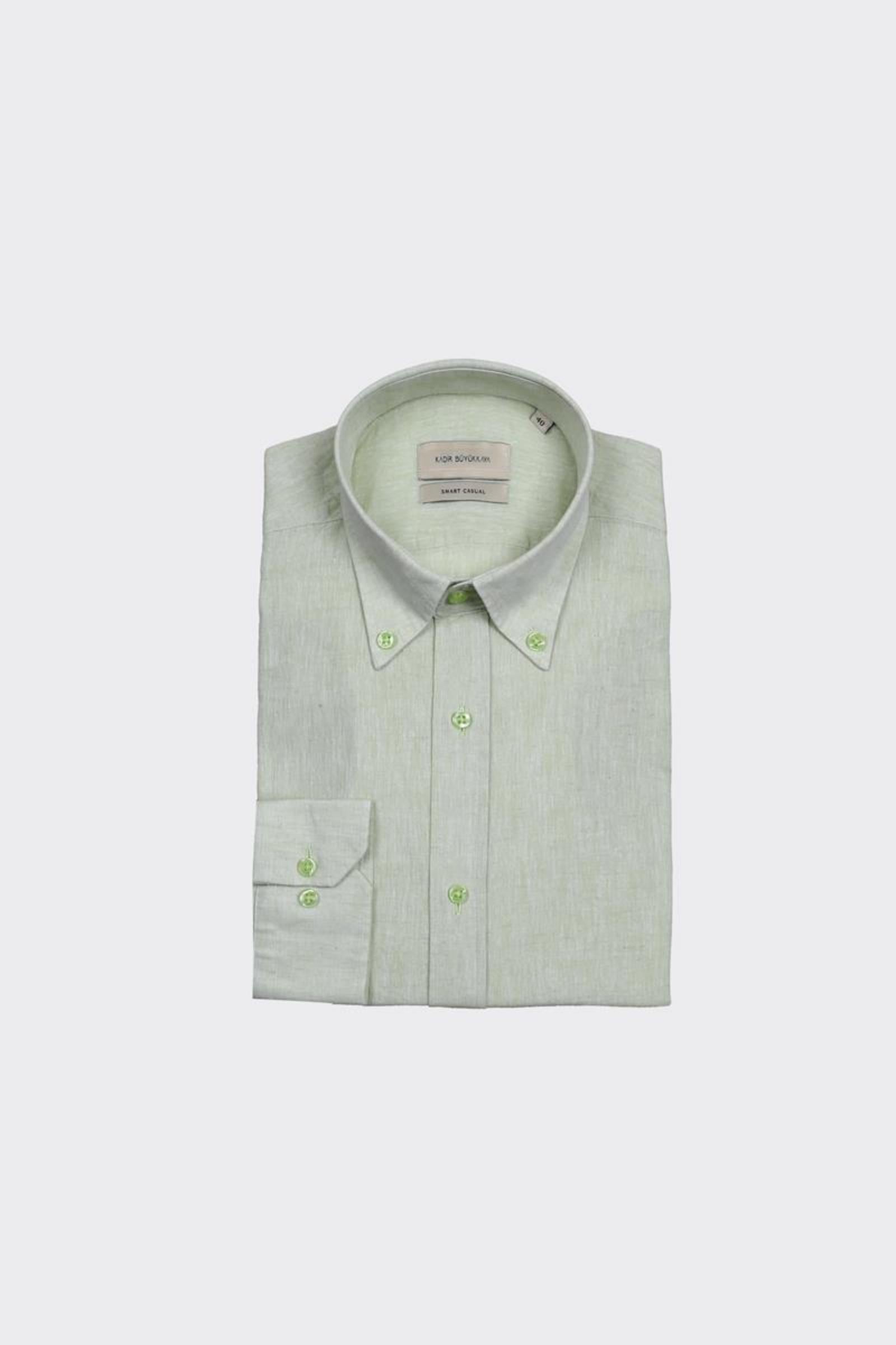 Yaka Düğmeli Erkek Gömlek-KAX4669S