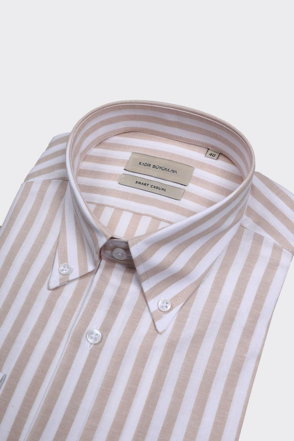 Yaka Düğmeli Erkek Gömlek-KAX4670S