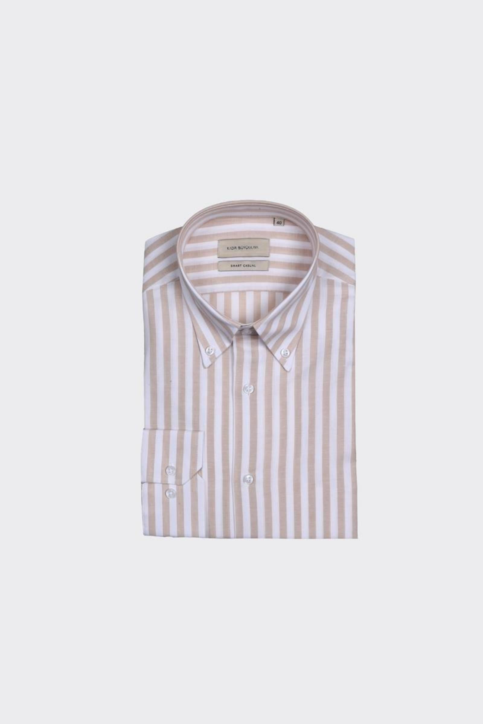 Yaka Düğmeli Erkek Gömlek-KAX4670S