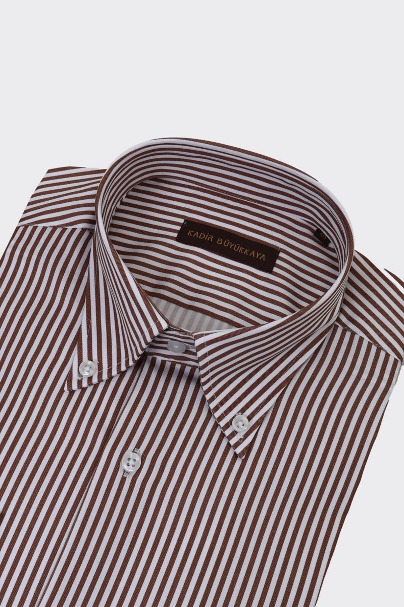Yaka Düğmeli Erkek Gömlek-KAX4666S