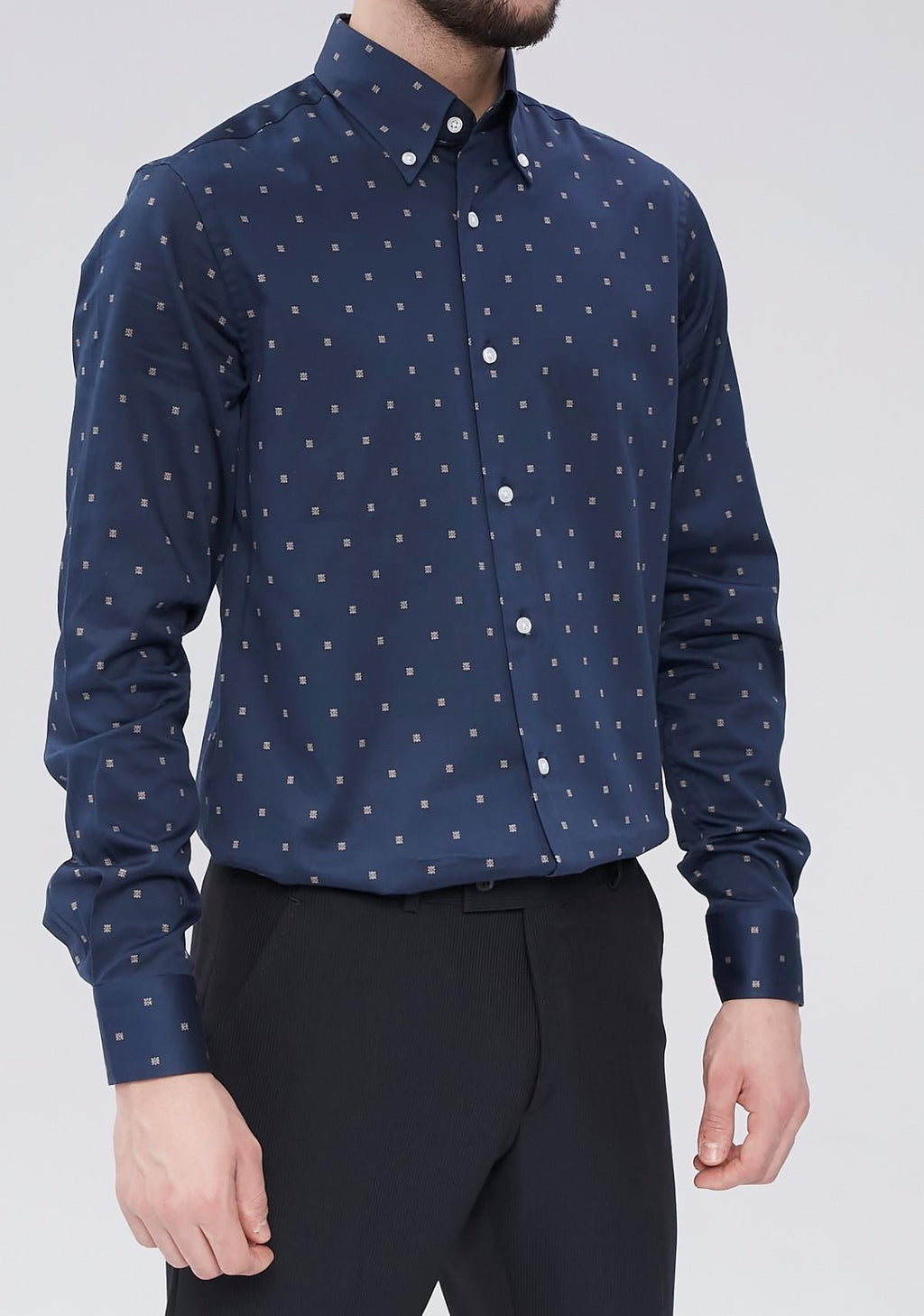 Yaka Düğmeli Gömlek Out-KAW4627S