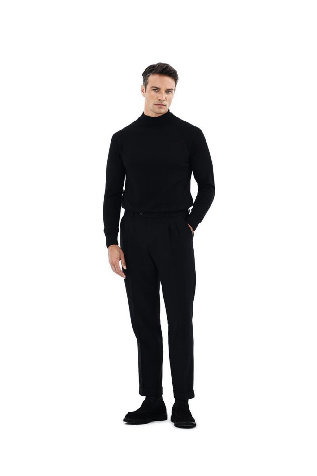 Yarım Balıkçı Triko Erkek Kazak-KAX6520W