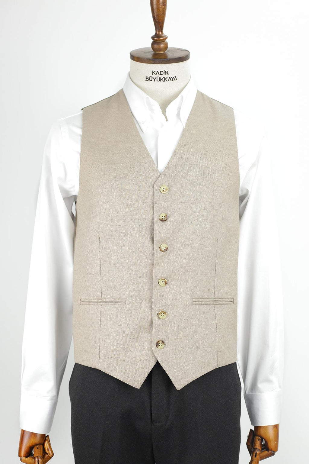 Modern ve Şık Slim Fit Viskon Erkek Yelek-KAV1600W