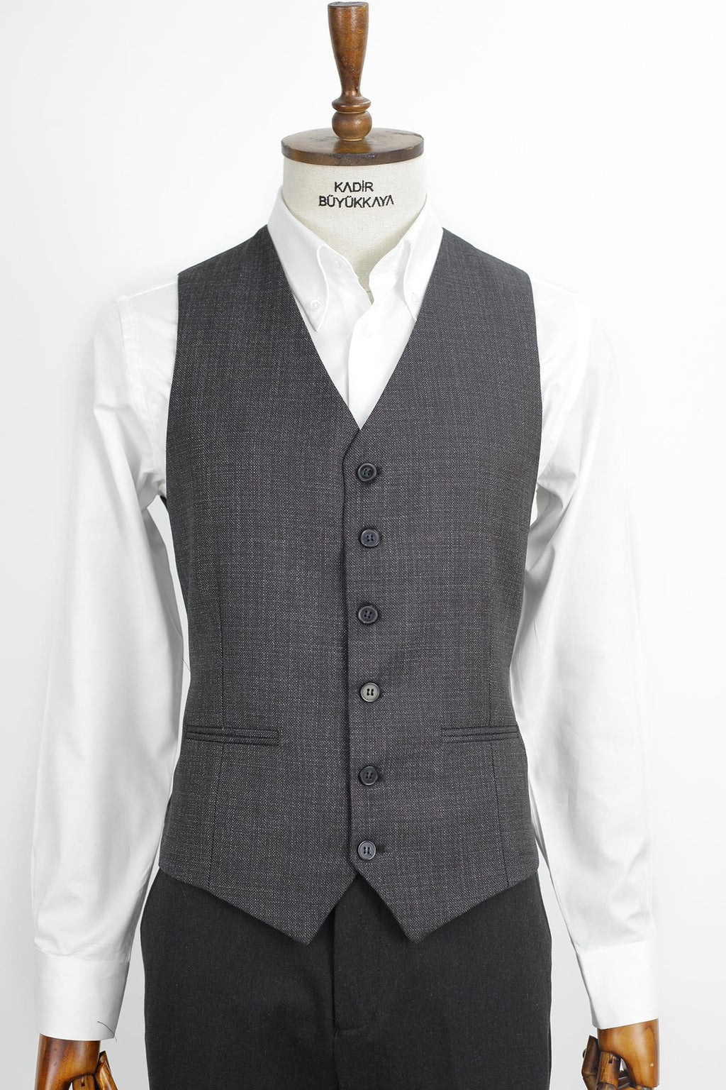 Modern ve Şık Slim Fit Viskon Erkek Yelek-KAV1600W