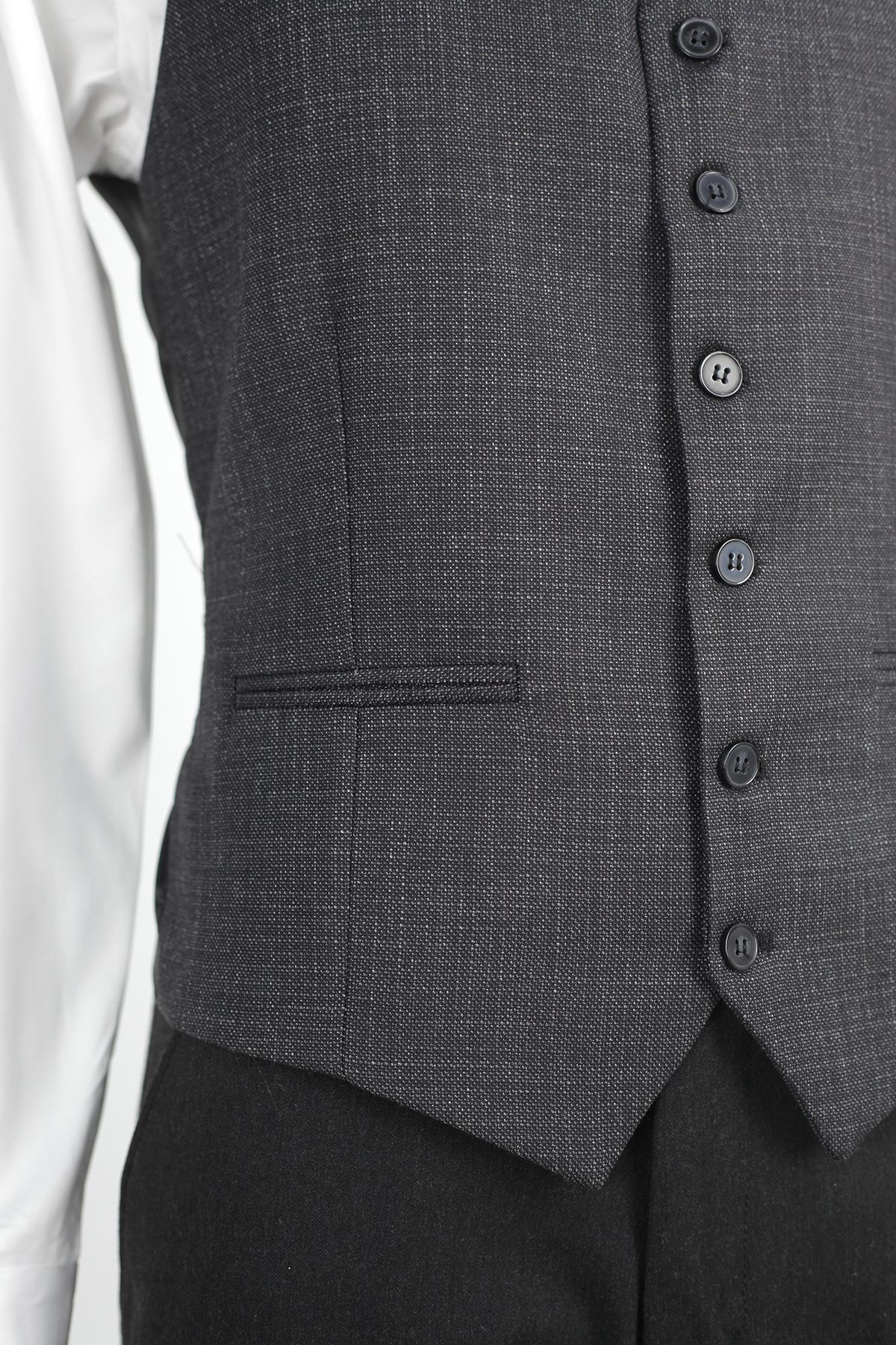 Modern ve Şık Slim Fit Viskon Erkek Yelek-KAV1600W