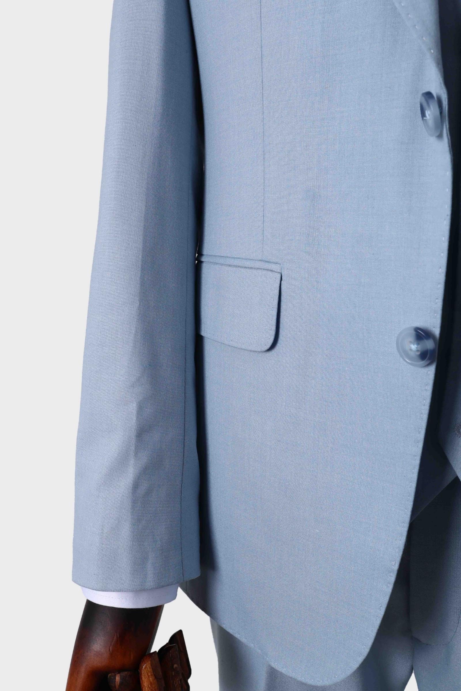 Klasik Yelekli Erkek Takım Elbise - Slim Fit Kesim-KAW1030S