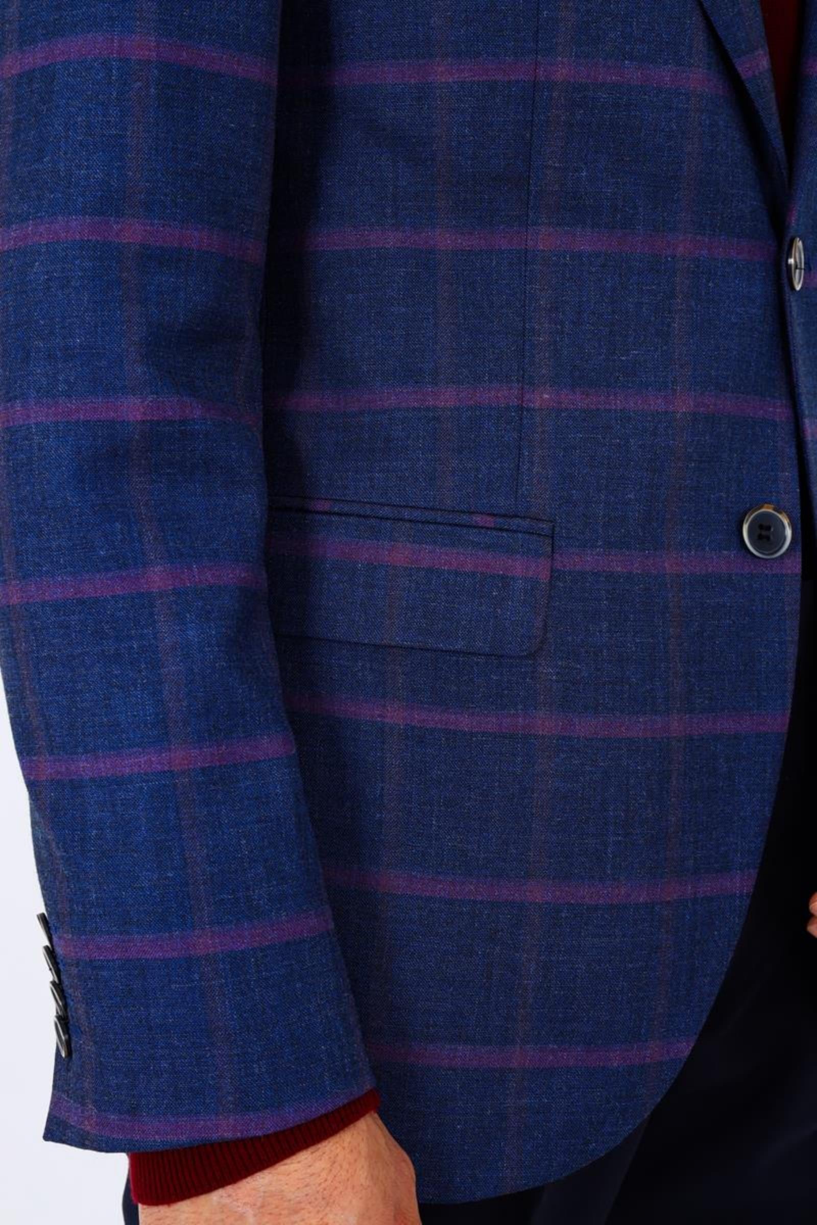 Modern ve Şık Slim Fit Dar Kesim Yün Viskon Erkek Ceket-KAV5062W