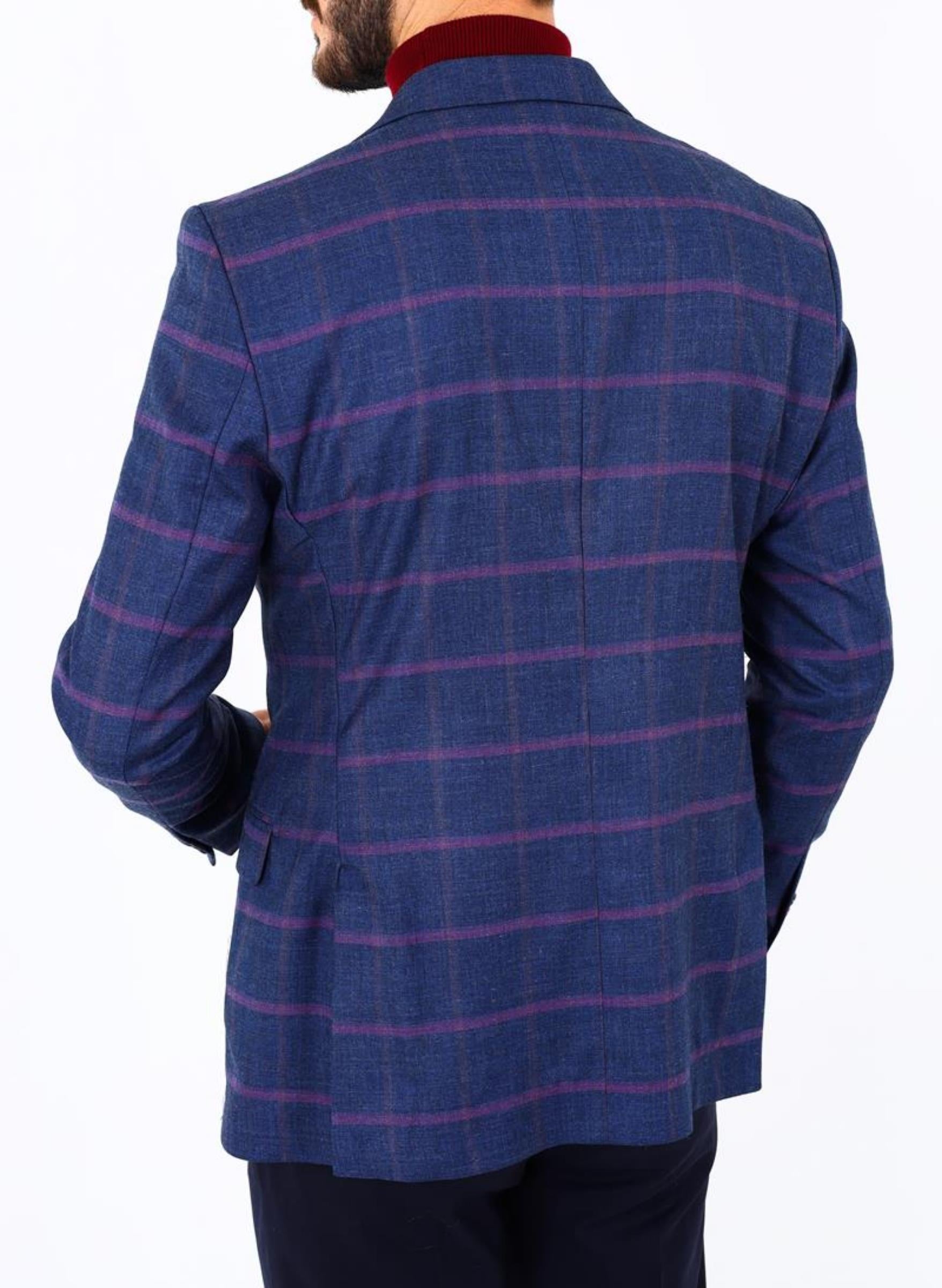 Modern ve Şık Slim Fit Dar Kesim Yün Viskon Erkek Ceket-KAV5062W