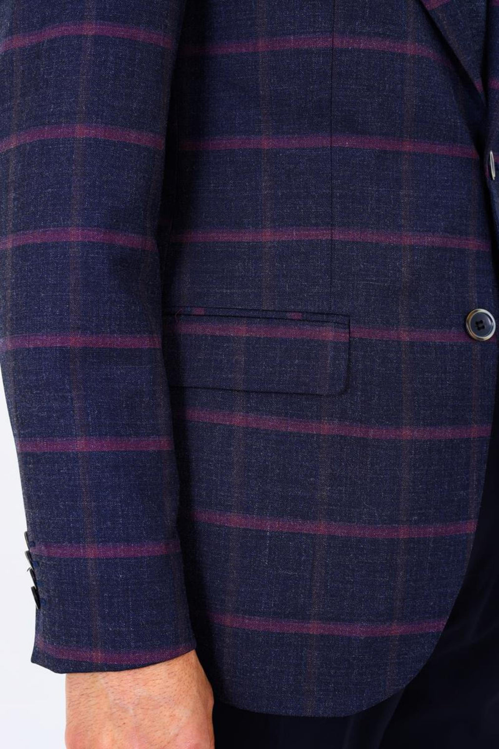 Modern ve Şık Slim Fit Dar Kesim Yün Viskon Erkek Ceket-KAV5062W