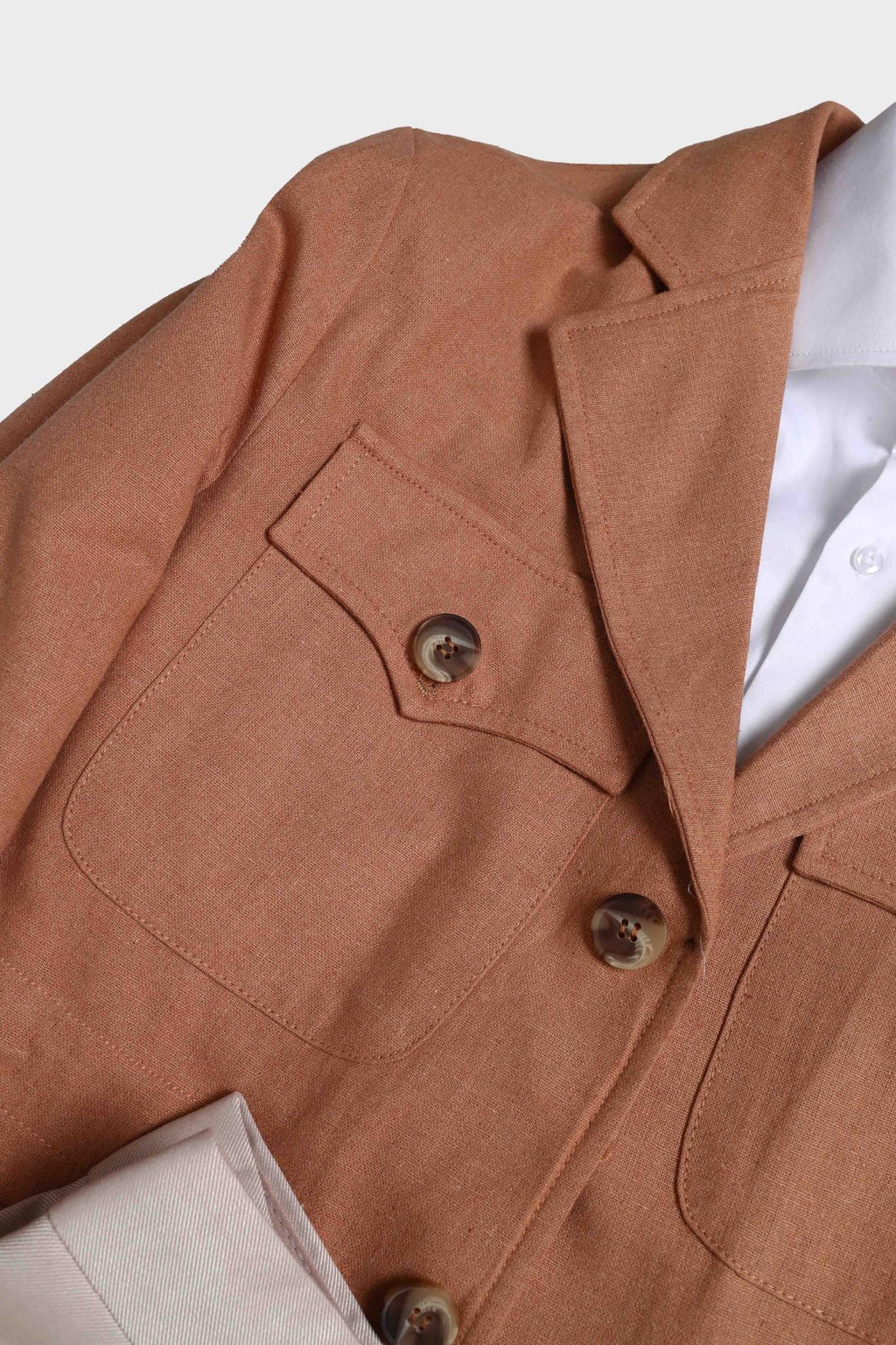 Zarif Keten Safari Erkek Ceket-GKV5495S